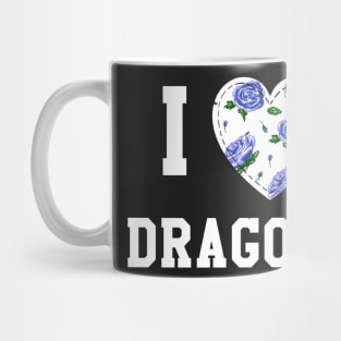 I heart Dragons (light ink) Mug